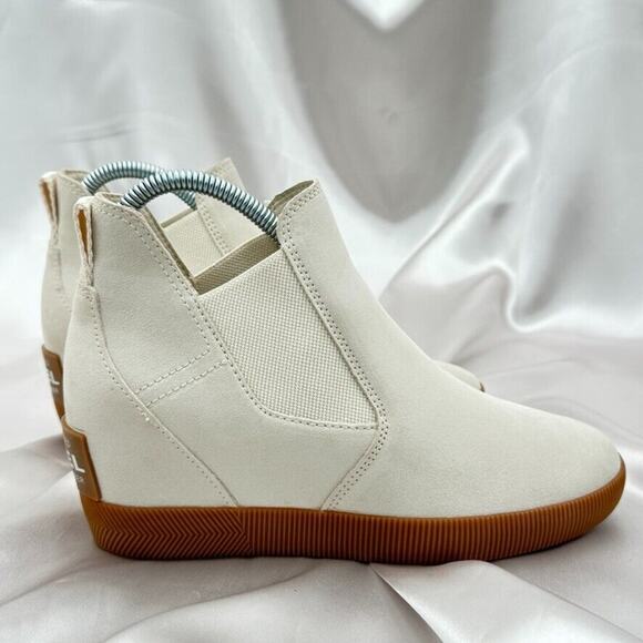 Sorel Out N About Wedge II White Waterproof Slip-On Shoes Booties Women Size 7 - Picture 5 of 16